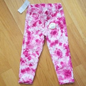 Girls XS 4/5 Pink Tie-Dyed Jeggings Jeans/Leggings